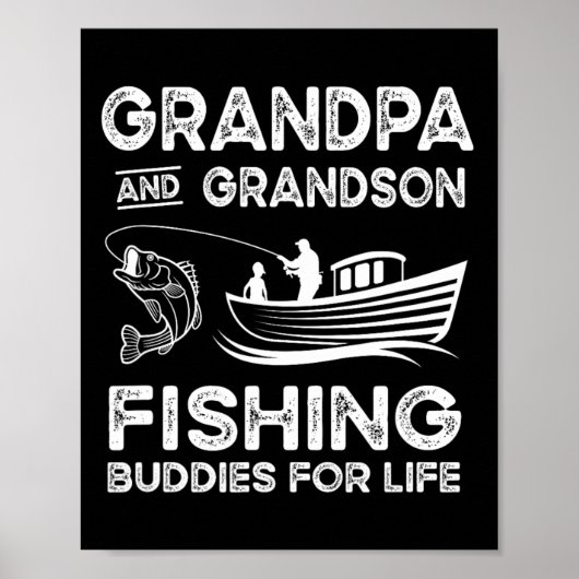 Poster Cadeau de grands-père et petit-fils compagnons de (Devant)