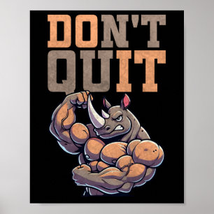 Poster Cadeau de gym pour hommes Motivation d'entraînemen