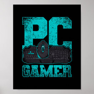 Poster Cadeau de joueur de jeux informatiques de sport de
