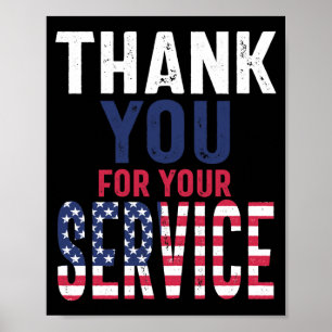 Poster Cadeau de jour du souvenir pour votre service 