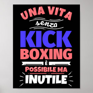 Poster Cadeau de kickboxing drôle Sports athlétiques - Pa