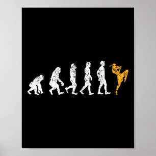 Poster Cadeau de kickboxing Funny Evolution Muay Thai