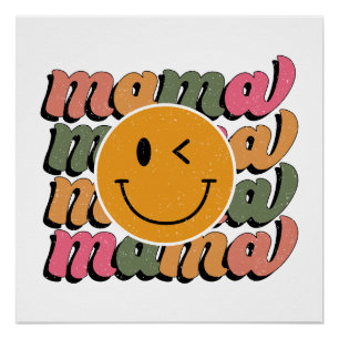 Poster Cadeau de la Fête des Mères Bonne Maman