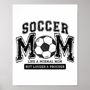 Poster Cadeau de la vie de maman de football vintage pour