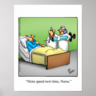 Poster Cadeau de l'affiche de l'Humour infirmière