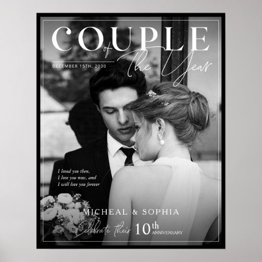 Poster Cadeau de l'anniversaire du mariage - Photo de cou (Devant)