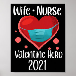 Poster Cadeau de maillot de la Saint-Valentin pour infirm