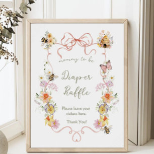 Poster Cadeau de Maman Abeille pour Bébé: Tirage au Sort