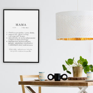 Poster Cadeau de maman polonaise - définition MAMA