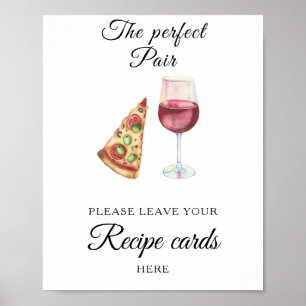 Poster Cadeau de mariage Votre carte de recette ici