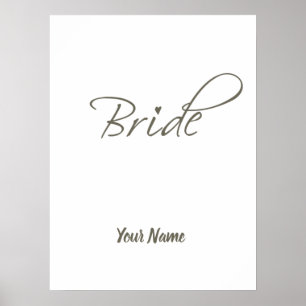 Poster Cadeau de Mariée Enterrement de Vie de Jeune Fille