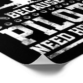 Poster Cadeau de mécanicien d'aéronef Héros de pilote die (Coin)