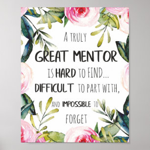 Poster Cadeau de mentor vraiment génial Citation d'appréc