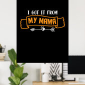 Poster Cadeau de mère que j'ai reçu de ma maman (Bureau à domicile)