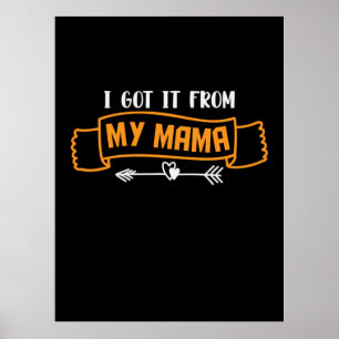 Poster Cadeau de mère que j'ai reçu de ma maman