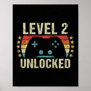 Poster Cadeau de naissance vintage pour enfants de 2 ans