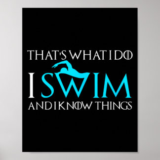 Poster Cadeau de natation drôle de citation de sport pour