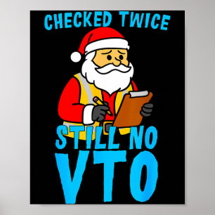 Poster Cadeau de Noël de collègue de père Noël Swagazon v