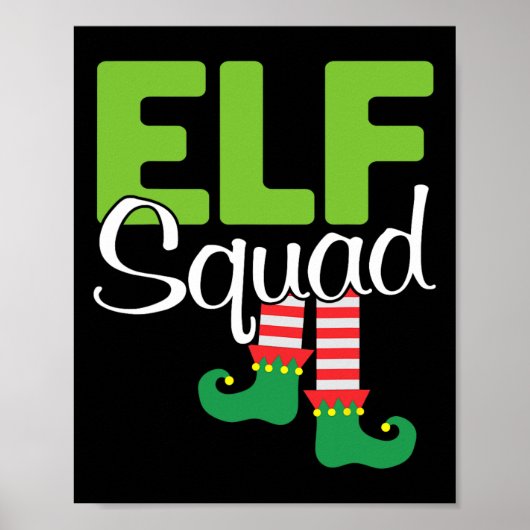 Poster Cadeau de Noël Elf Squad (Devant)