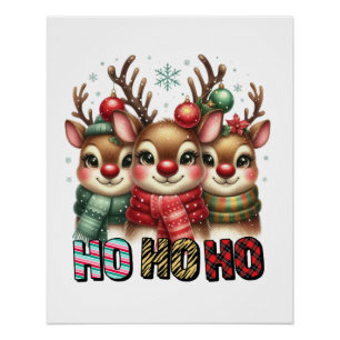Poster Cadeau de Noël Ho Ho Ho
