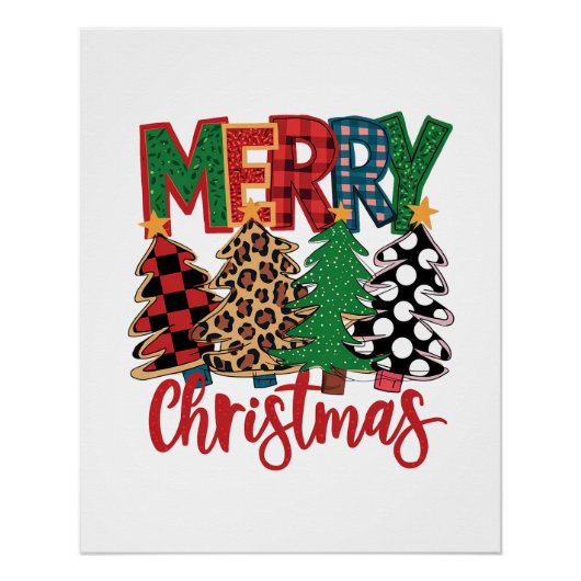 Poster Cadeau de Noël Joyeux Noël (Devant)