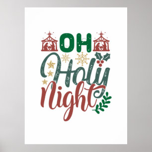 Poster Cadeau de Noël Oh Holy Night
