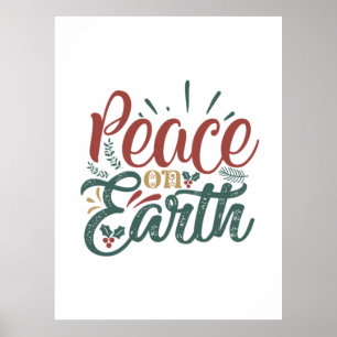 Poster Cadeau de Noël   Paix sur Terre
