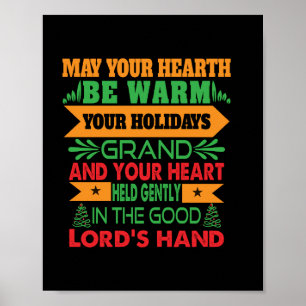 Poster Cadeau de Noël Que Votre Coeur Soit Chaud