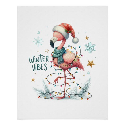 Poster Cadeau de Noël Vibes d'hiver (Devant)