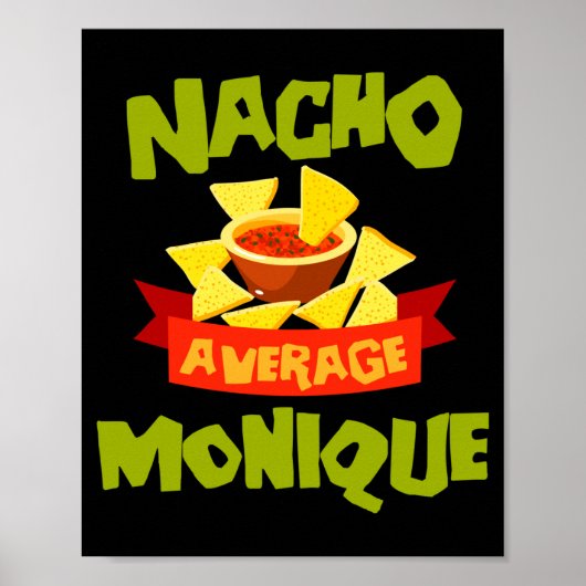 Poster Cadeau de nom d'anniversaire drôle de monique moye (Devant)