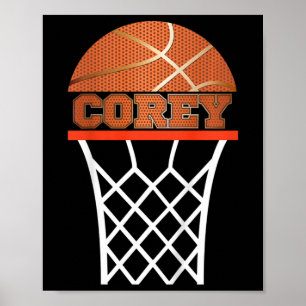 Poster Cadeau de nom personnalisé Kids Sketll Corey 