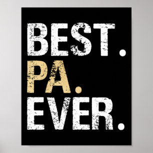 Poster Cadeau de Pa de petite-fille Petit-fils Meilleur P