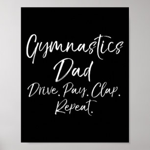 Poster Cadeau de papa gymnaste Papa de gymnastique Condui