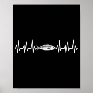 Poster Cadeau de pêche hommes femmes canne appât pêcheur