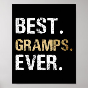 Poster Cadeau de petite-fille petit-fils Meilleur Papy Ev