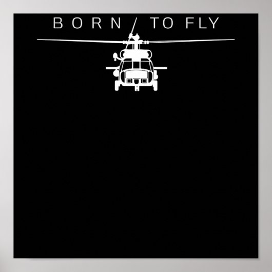 Poster Cadeau de pilote d'hélicoptère de l'aviation milit (Devant)