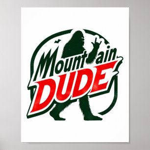 Poster Cadeau de randonnée Bigfoot Sasquatch mec drôle de