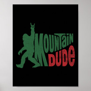 Poster Cadeau de randonnée drôle de Bigfoot Sasquatch Mou
