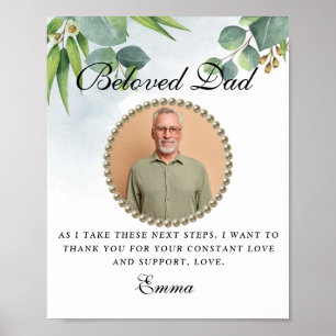 Poster Cadeau de remerciement Eucalyptus pour le père de