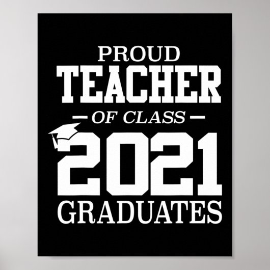 Poster Cadeau de remise des diplômes pour enseignant fier (Devant)