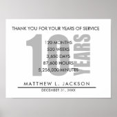 Poster Cadeau de retraite ou d'amortissement de 10 ans (Devant)