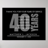 Poster Cadeau de retraite ou d'appréciation d'employé de (Devant)