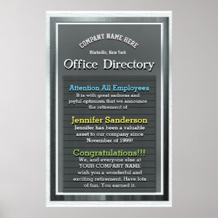 Poster Cadeau de retraite personnalisé