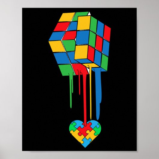 Poster Cadeau de sensibilisation à l'autisme cool (Devant)