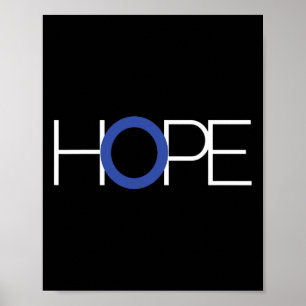 Poster Cadeau de sensibilisation au cercle bleu du diabèt