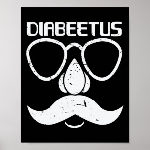 Poster Cadeau de sensibilisation Diabeetus Beard Diabète