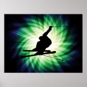 Poster Cadeau de ski de neige (Devant)