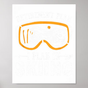 Poster Cadeau De Ski Pour Les Hommes Retraités Régime De 