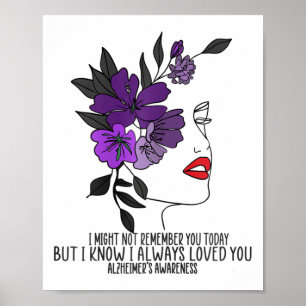 Poster Cadeau de soins de mémoire pour femmes Je ne peux