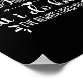 Poster Cadeau de soins de mémoire pour femmes Je ne peux (Coin)